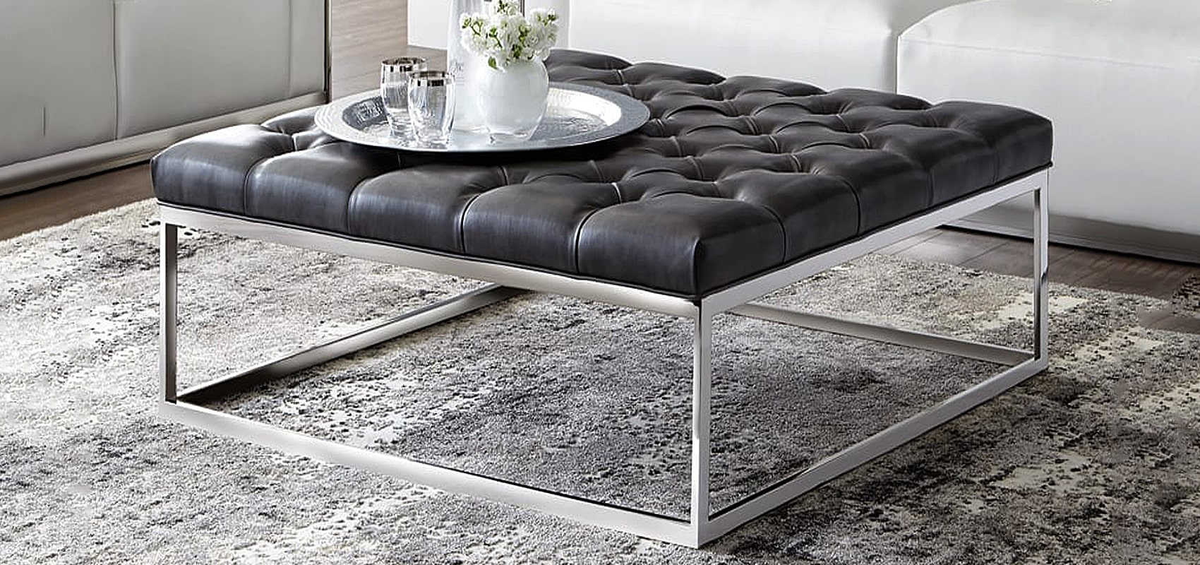 Large Square Ottoman Coffee Table