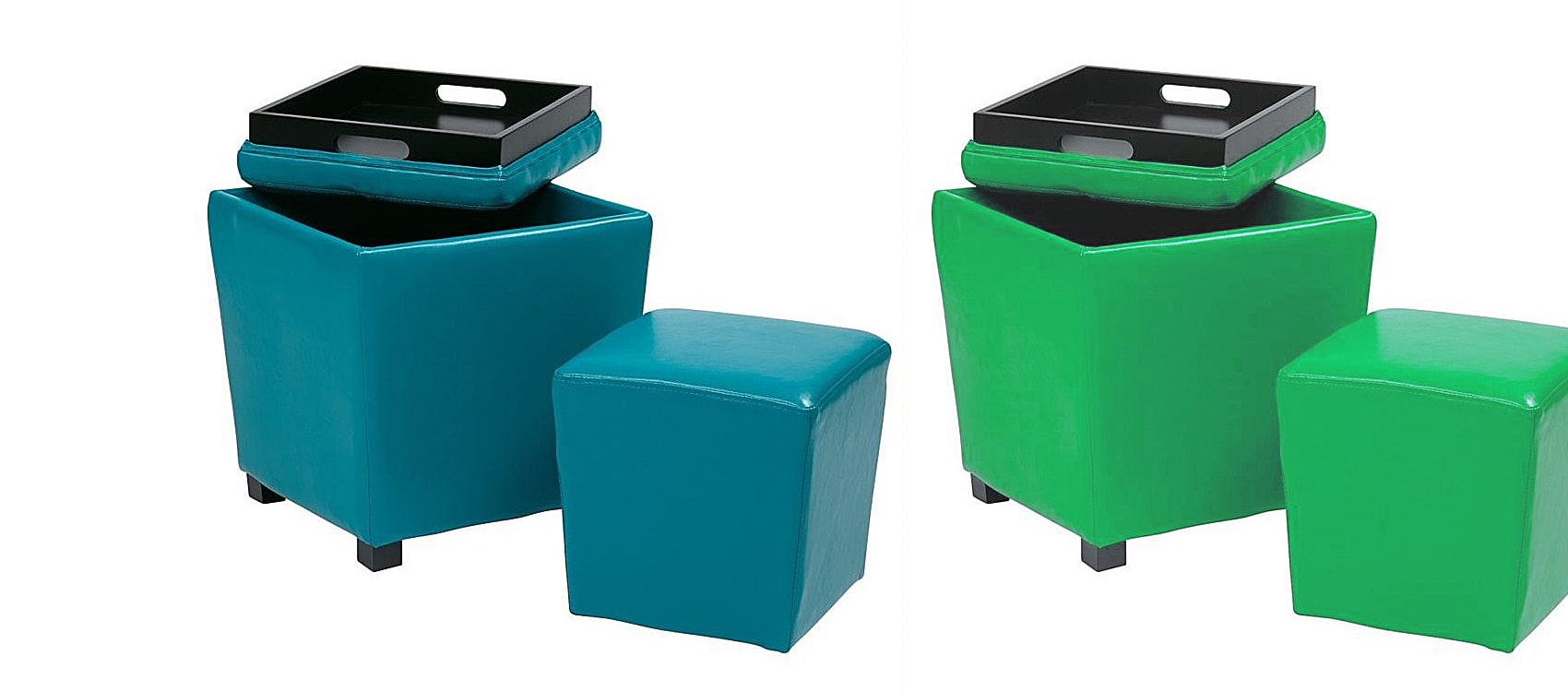Square Ottoman with Storage | Ottoman Cube with Storage