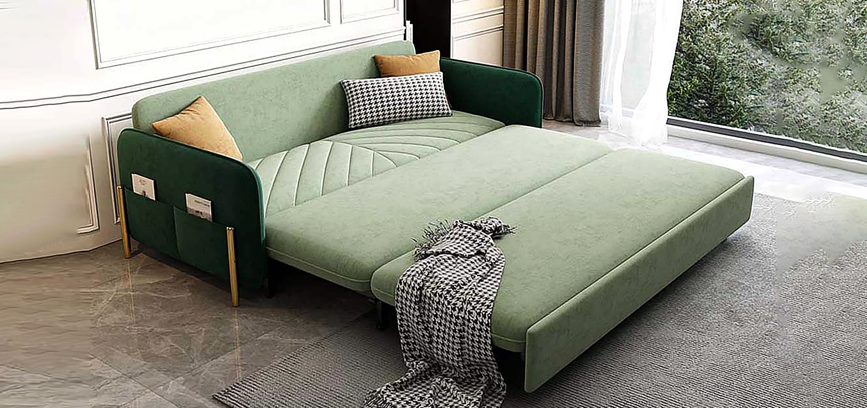 Green Sofa Sleeper | Green Sofa Bed | Green Couch Sleeper - Comfort Meets Function