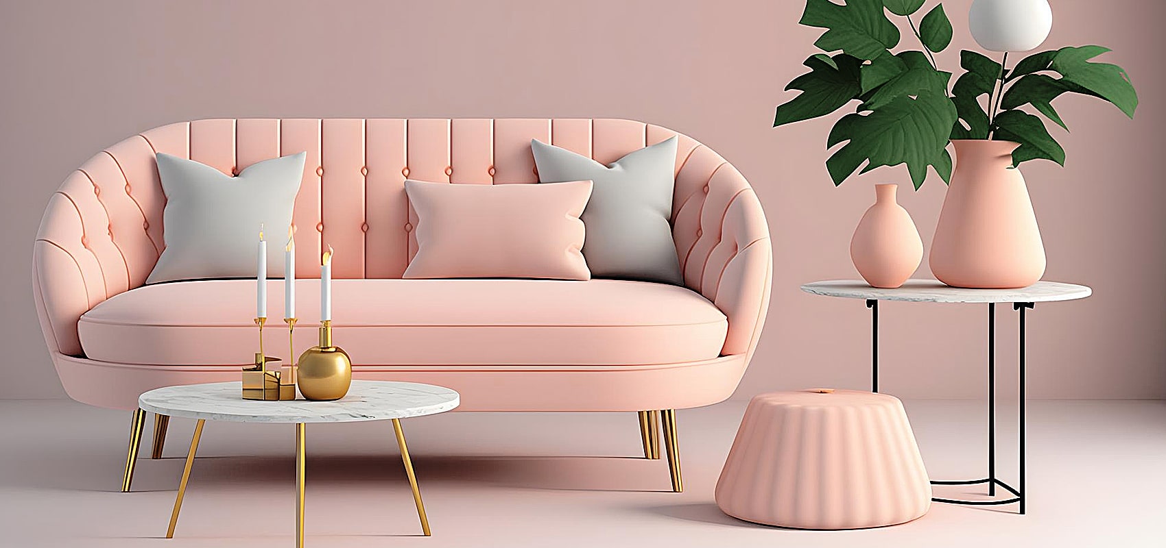 Light Pink Couch | Light Pink Sofa