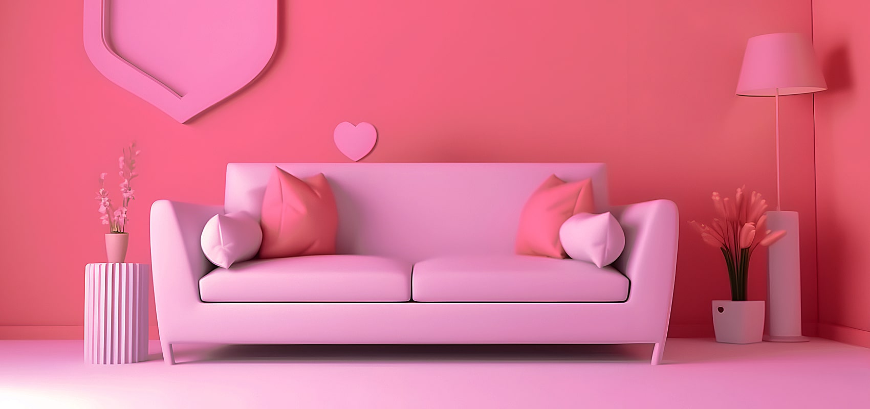 Pink Loveseat