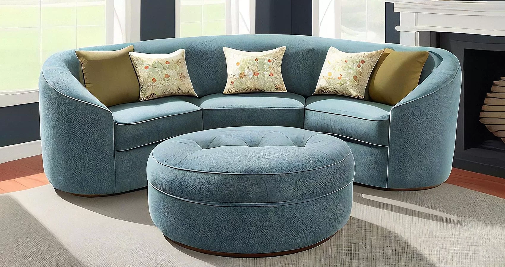 Round Back Sofas | Curved Back Sofa | Round Back Couches