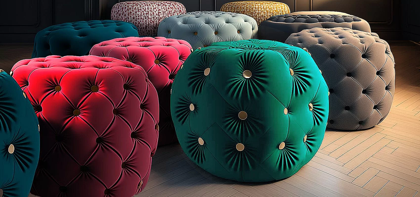 Red Pouf | Red Pouf Ottoman