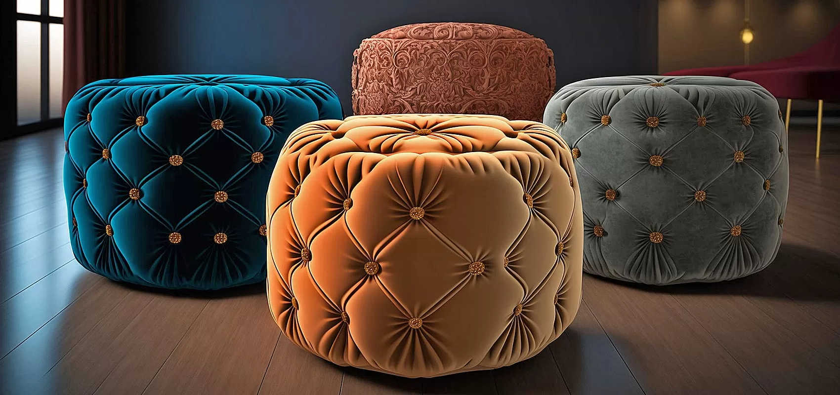Living Room Poufs & Colorful Poufs |  Style and Design