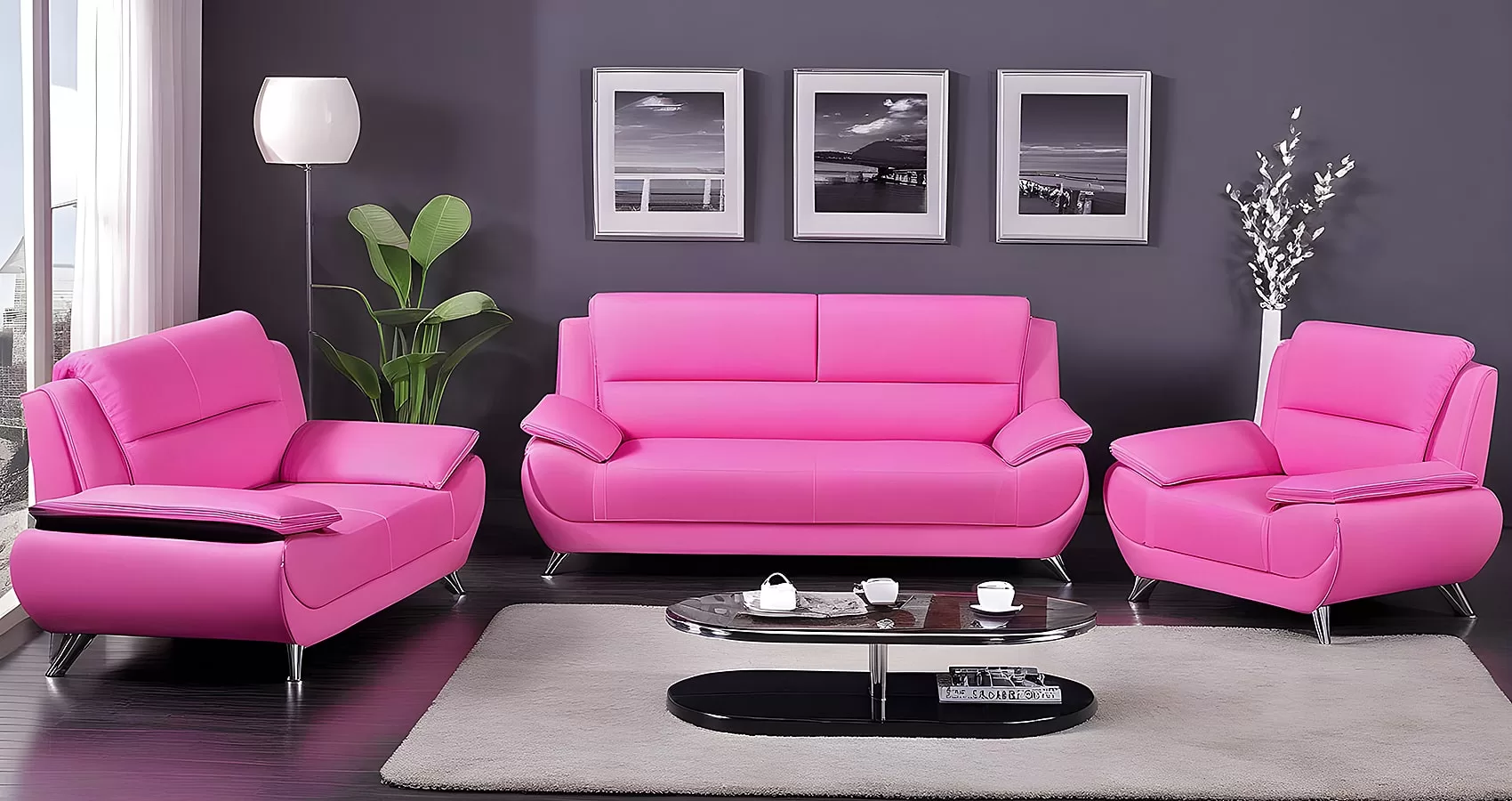 Small Pink Sofa | Small Pink Couch | Pink Loveseat