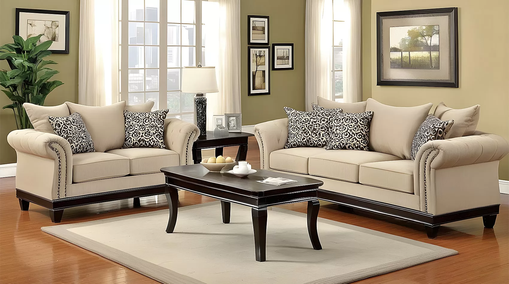 8 Styling Tips: Around Beige Sofa and Loveseat Set