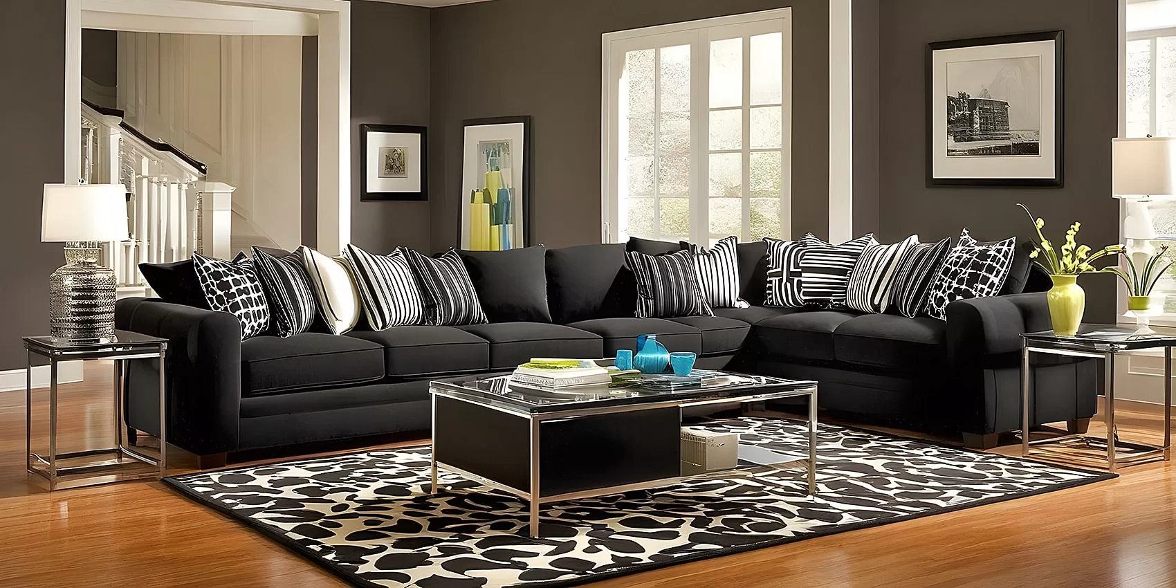 Black Couch Living Room | Black Couch Living Room Ideas | Black Sofa Living Room Ideas