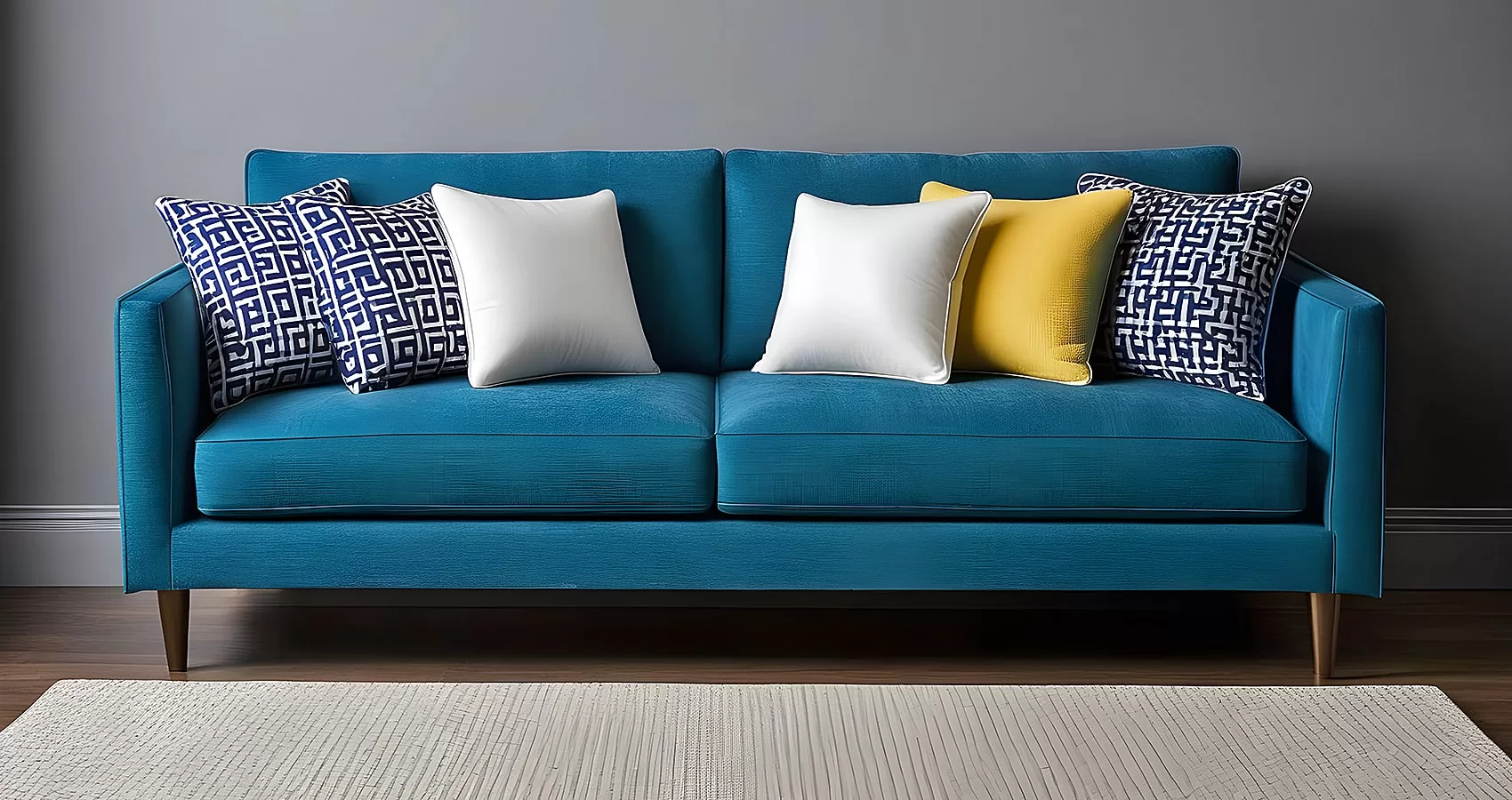 Blue Couch Pillows | Blue Couch Cushions | Blue Sofa Pillows
