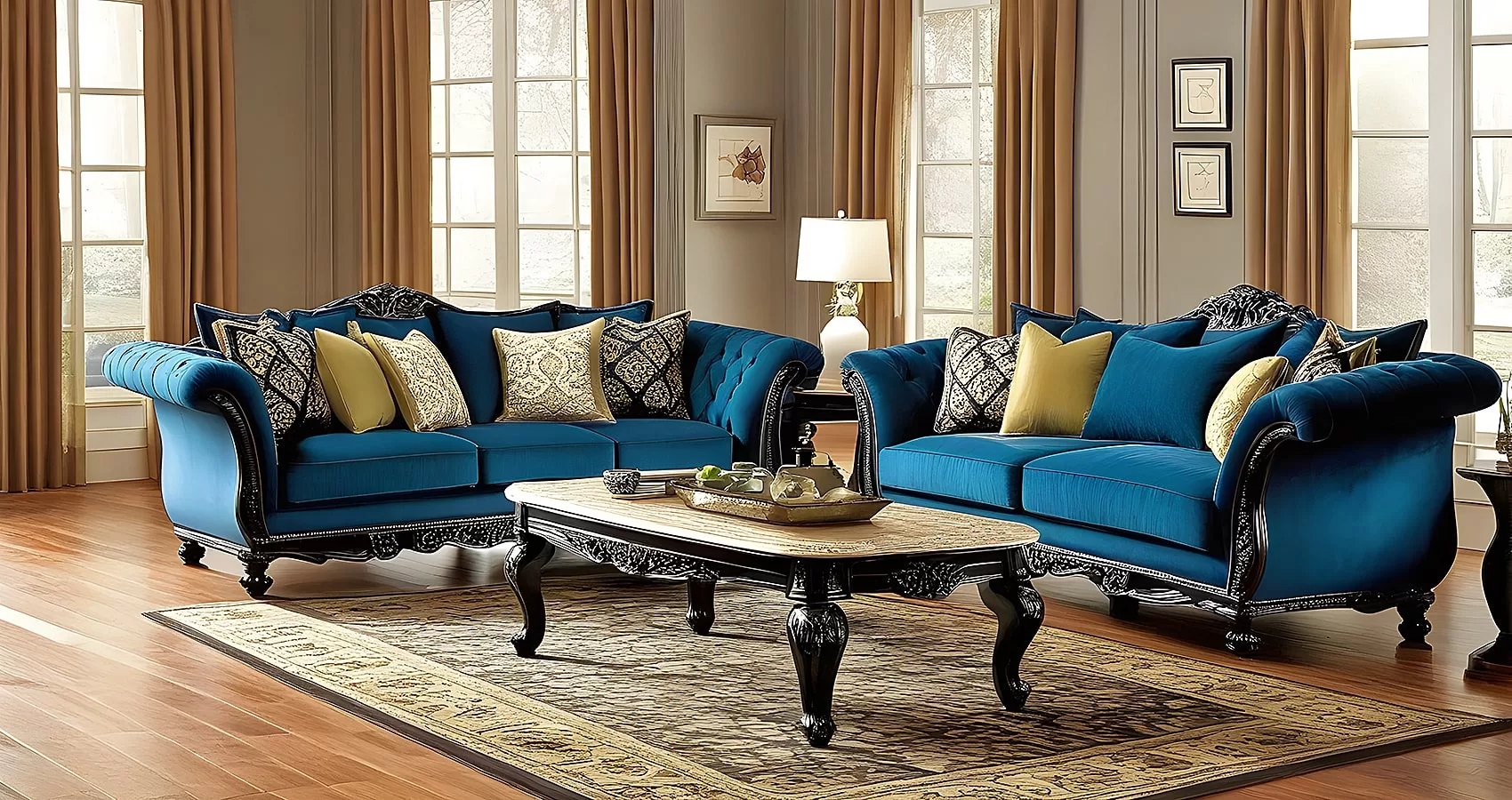 Blue Couch Rug Ideas