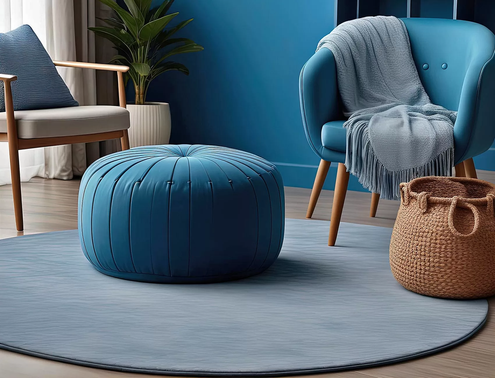 Blue Couch Rug Ideas