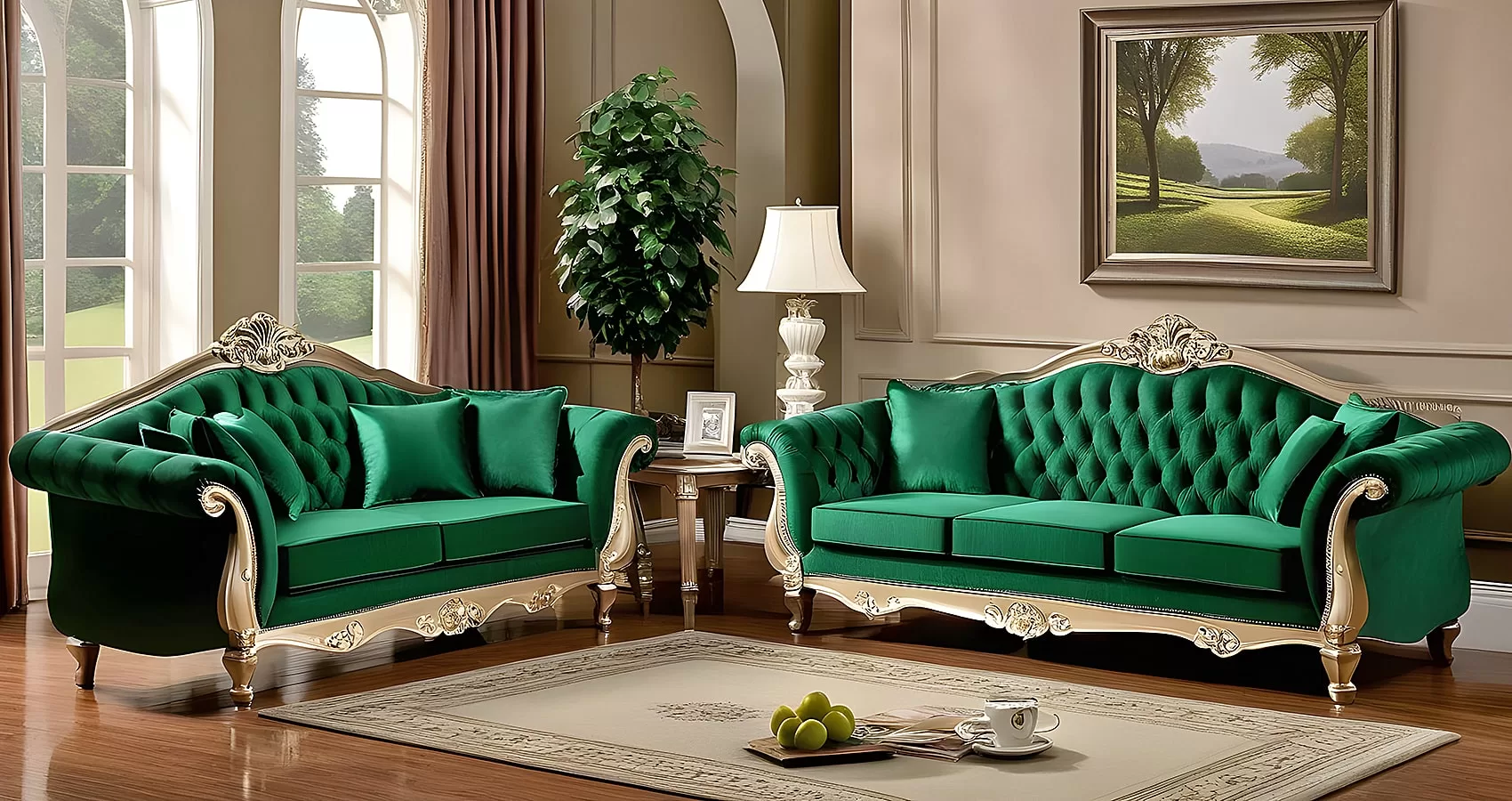 Dark Green Couch | Dark Green Sofa