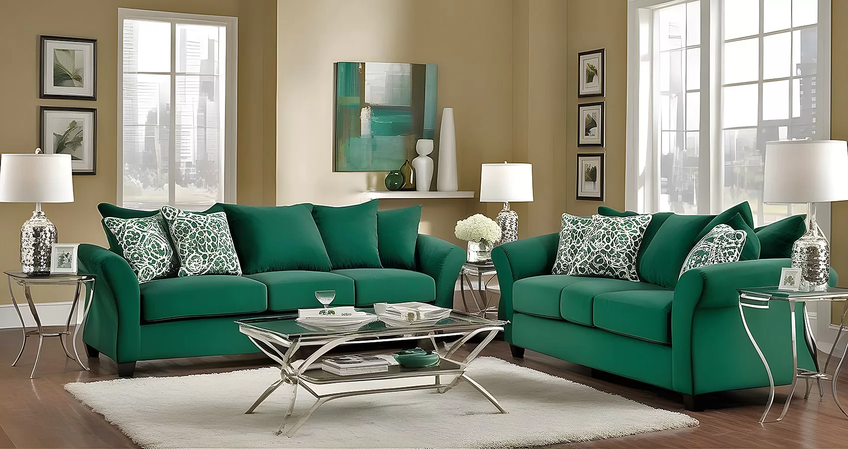 Emerald Green Sofa Living Room Ideas | Emerald Green Couch Living Room Ideas