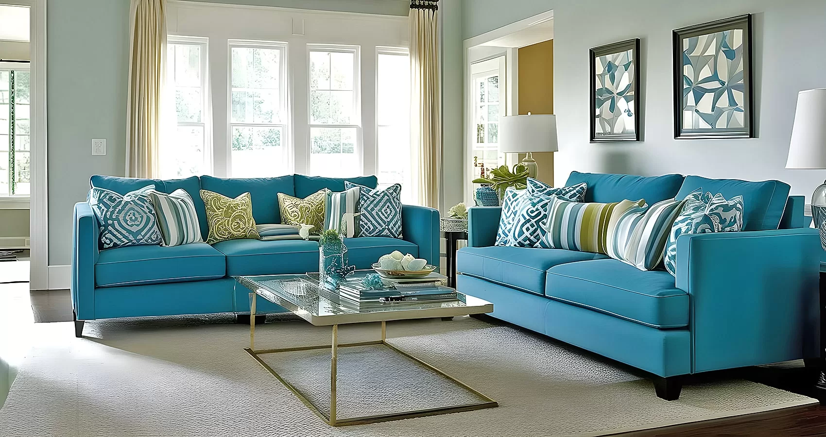 Light Blue Sofa | Light Blue Couch | Light Blue Sofa Set