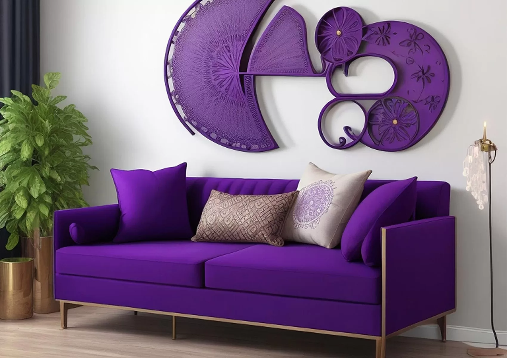 Purple Sofa: Elegance with Sophistication