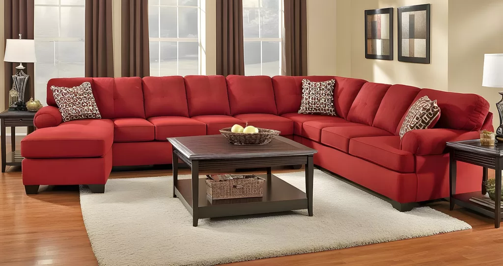 Red Sofa Sectional | Red Couch Sectional