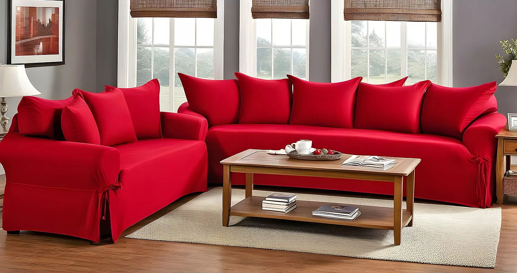 The Allure of Red Couch Covers | Red Sofa Covers