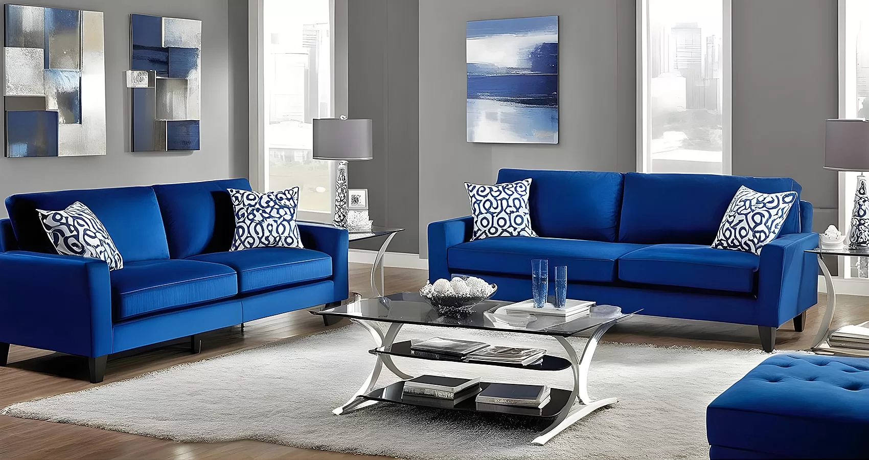 Royal Blue Sofa | Royal Blue Couch | Royal Blue Sofa Set