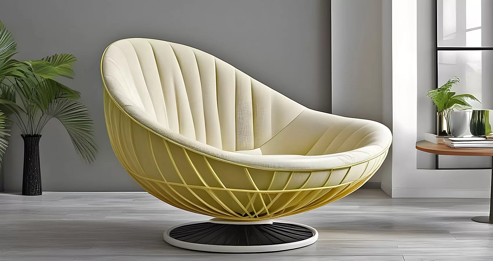 Papasan Chair with Swivel Base