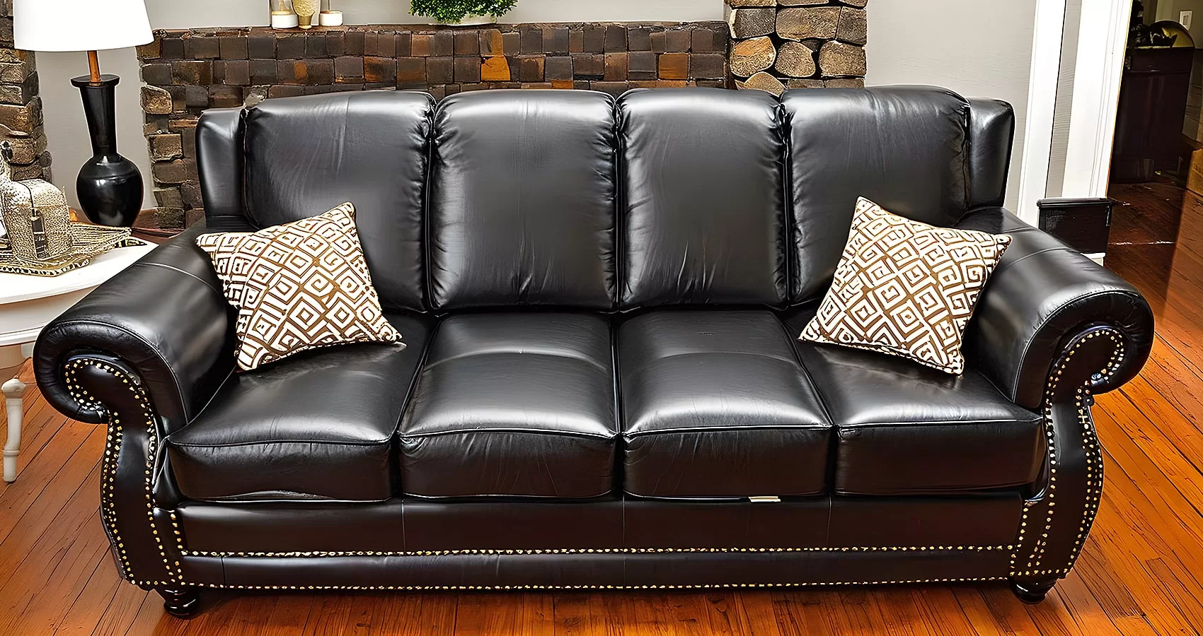 Black Couch Leather | Black Leather Couch | Black Leather Sofa