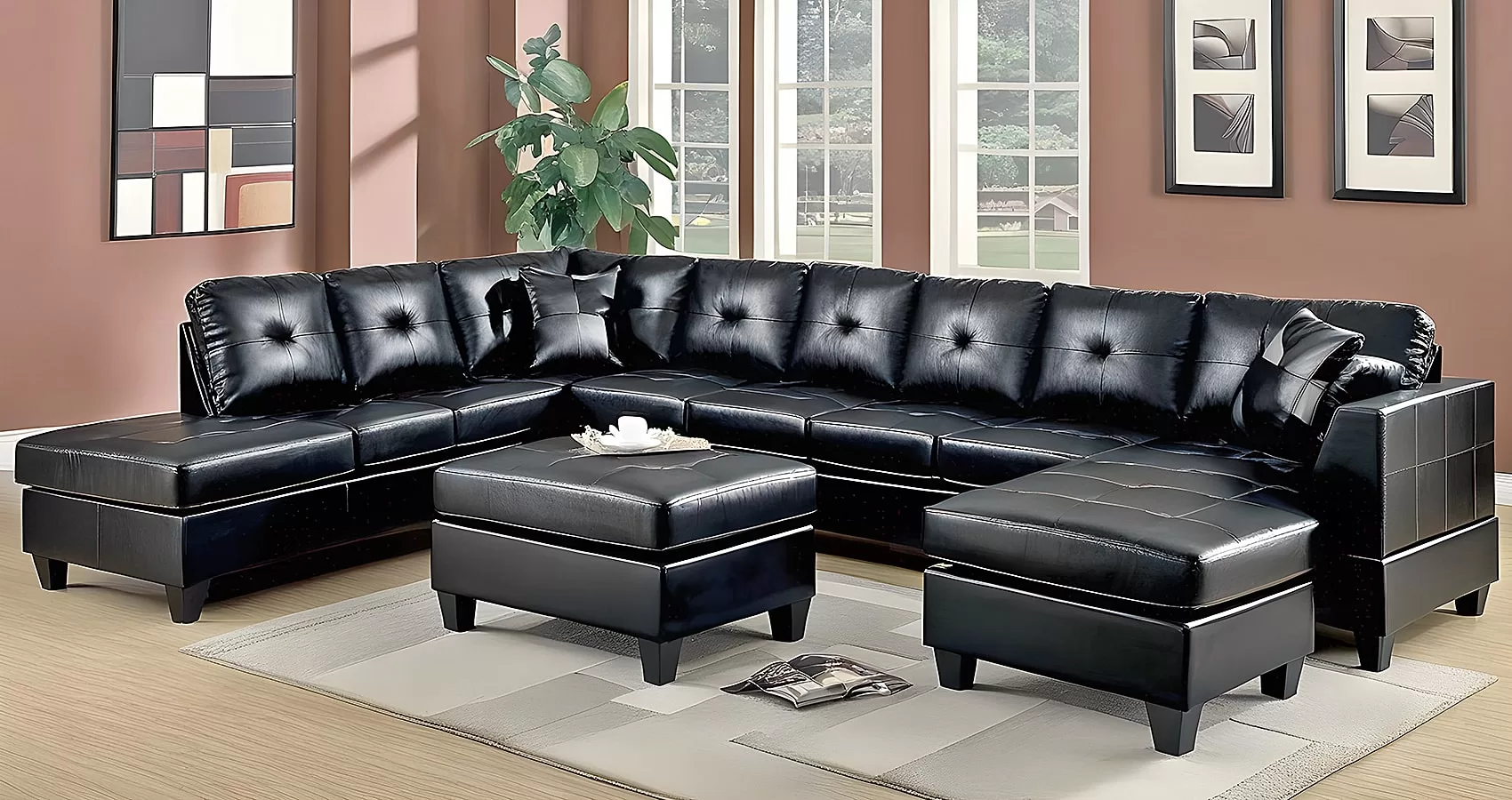 Black Couch Leather | Black Leather Couch | Black Leather Sofa