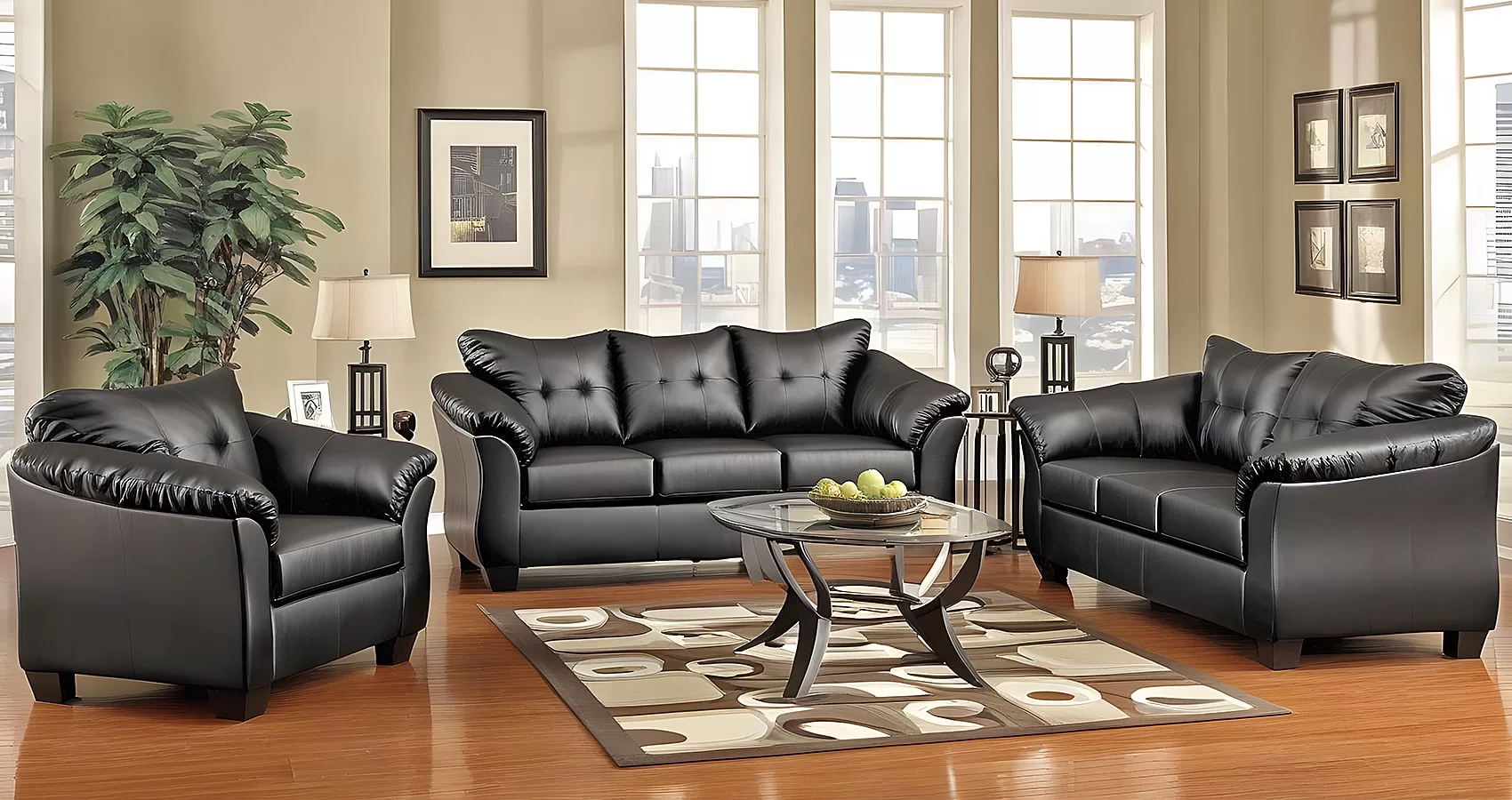Black Couch | Black Couch Set | Black Sofa | Black Sofa Set