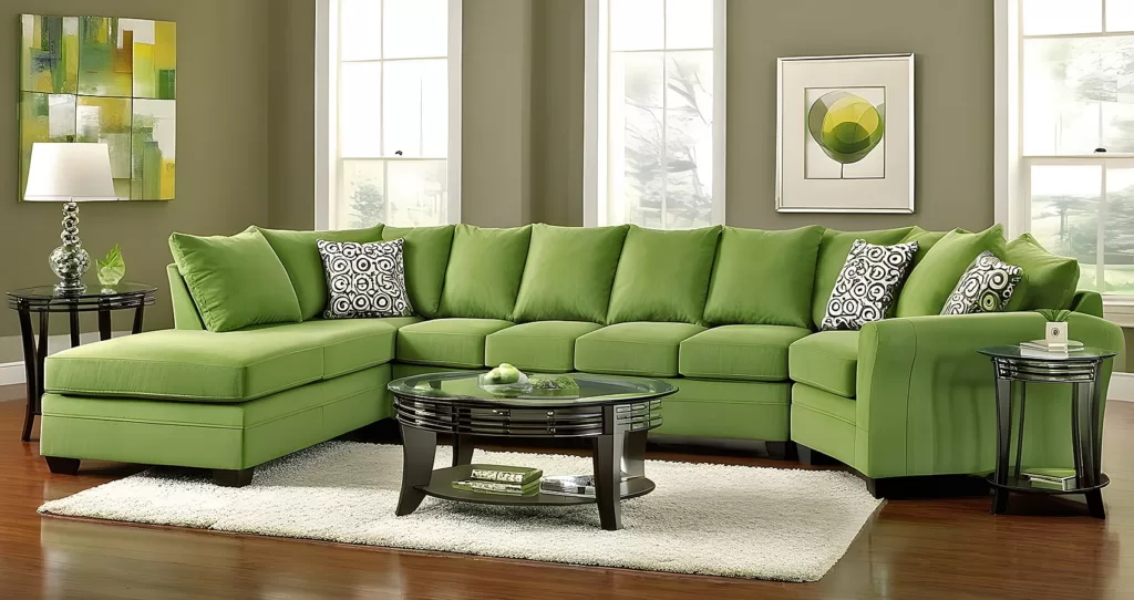 Green Couch Sectional | Green Sectional Sofa