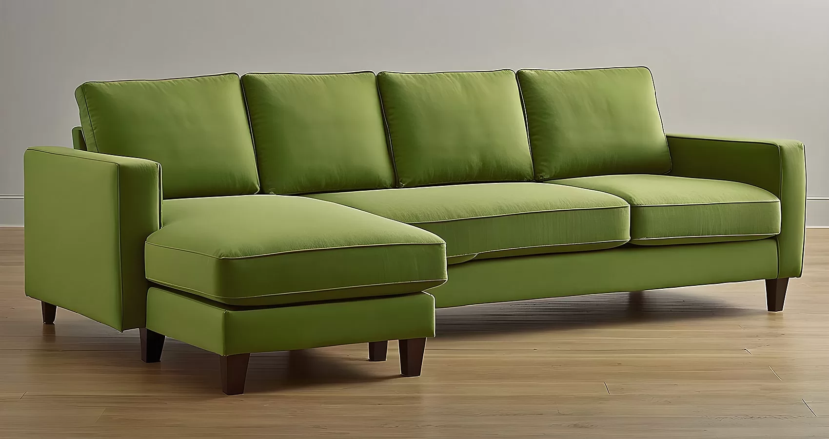 Green Couch with Chaise | Green Sofa with Chaise