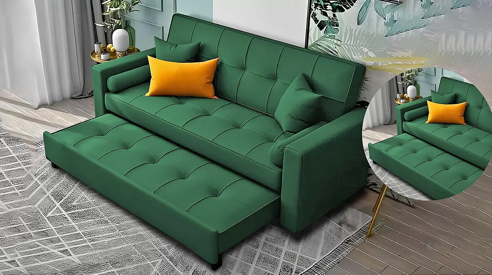 Green Sofa Sleeper | Green Sofa Bed | Green Couch Sleeper - Comfort Meets Function