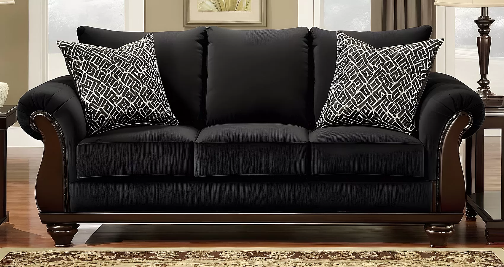 Black Couch Pillows | Black Sofa Pillows