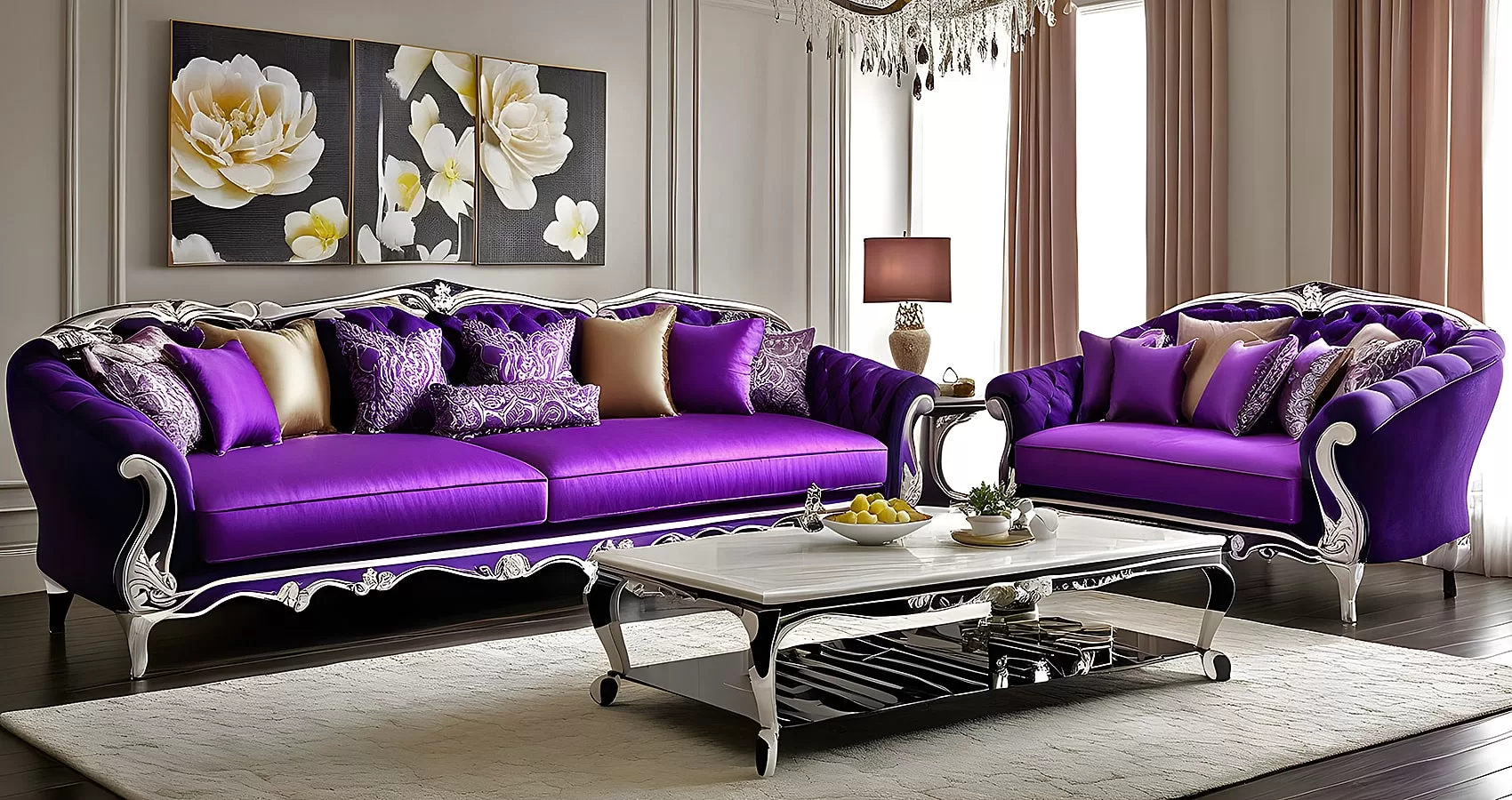Purple Couch Pillows | Purple Sofa Pillows