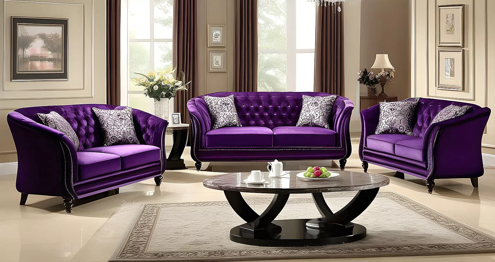 Purple Couch Living Room Ideas | Purple Sofa Living Room Ideas