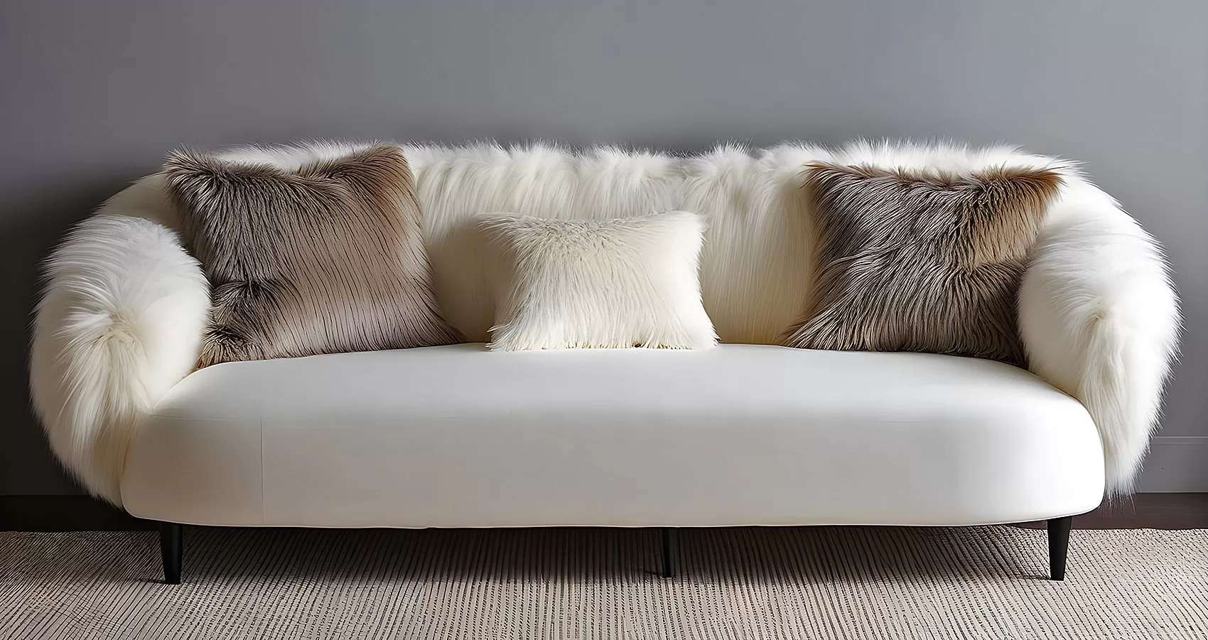 Fluffy White Couch | Fluffy White Sofa