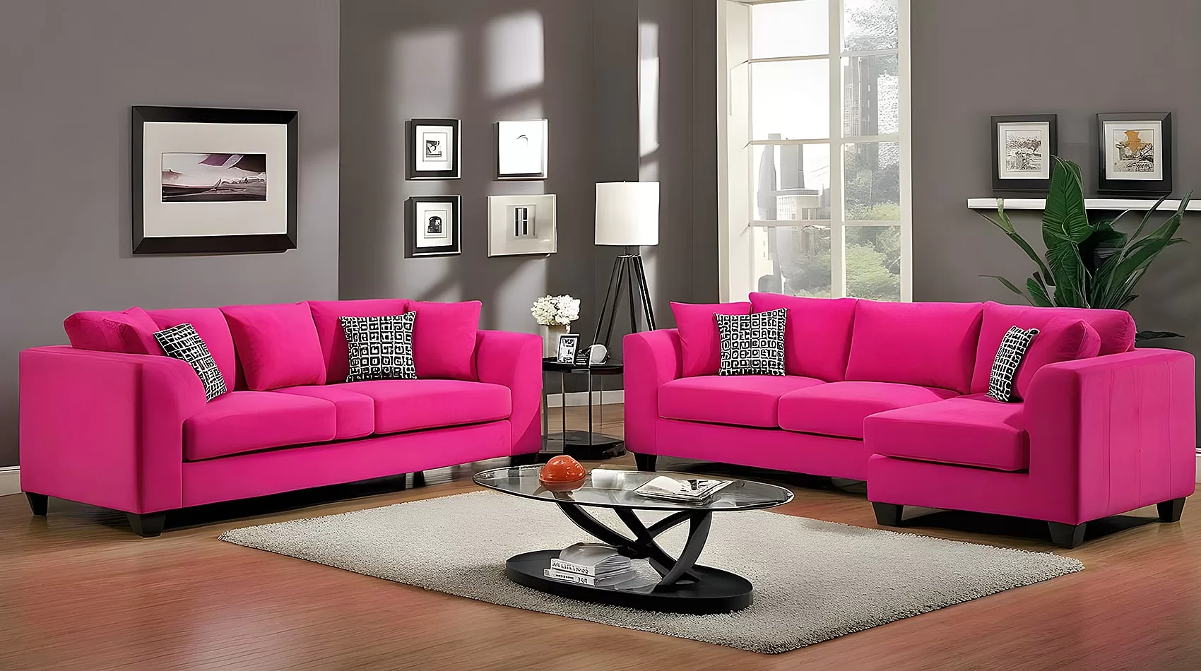 Hot Pink Sofa | Hot Pink couch