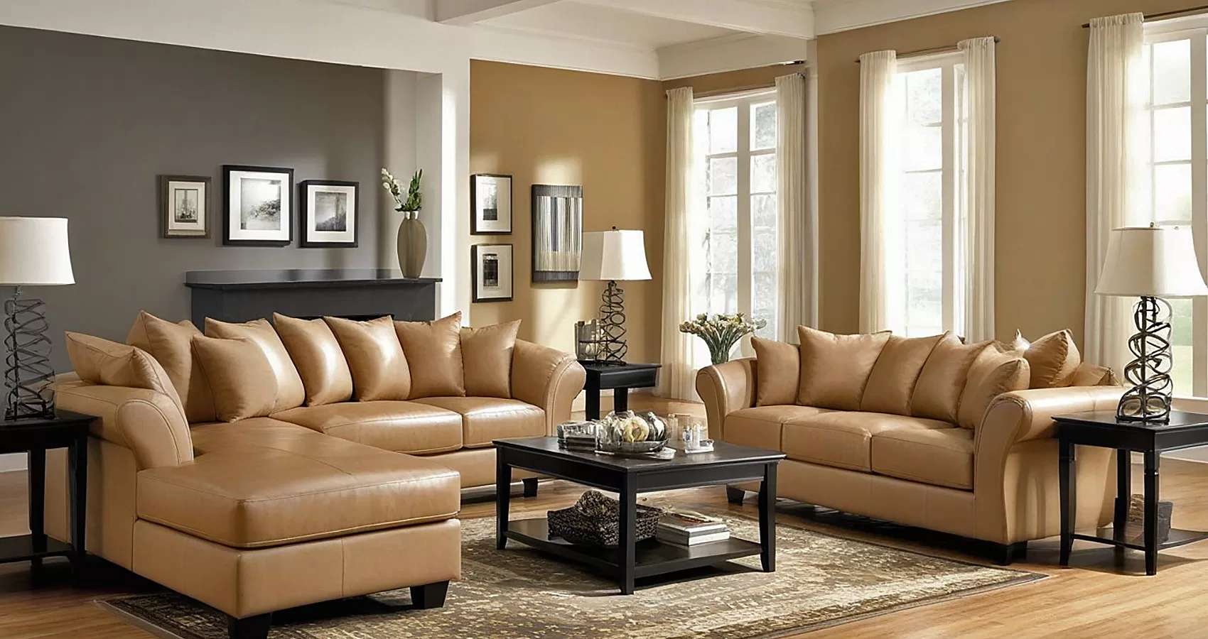 Light Tan Leather Couch