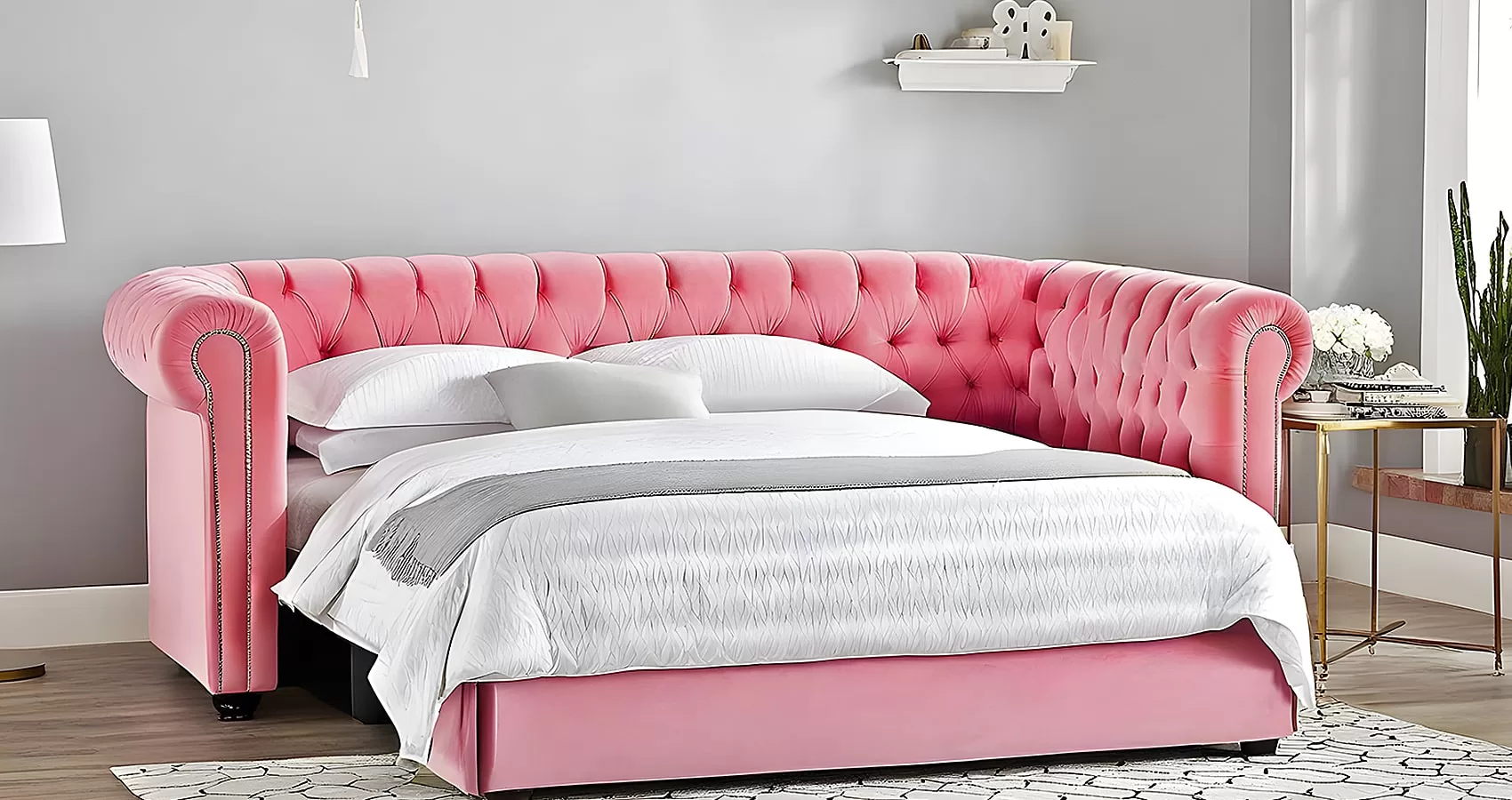 Pink Sofa Sleeper | Pink Sofa Bed | Pink Couch Bed