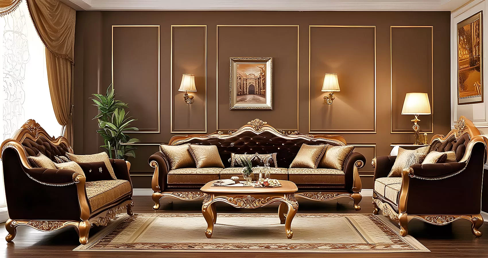 Velvet Brown Sofa | Velvet Brown Couch