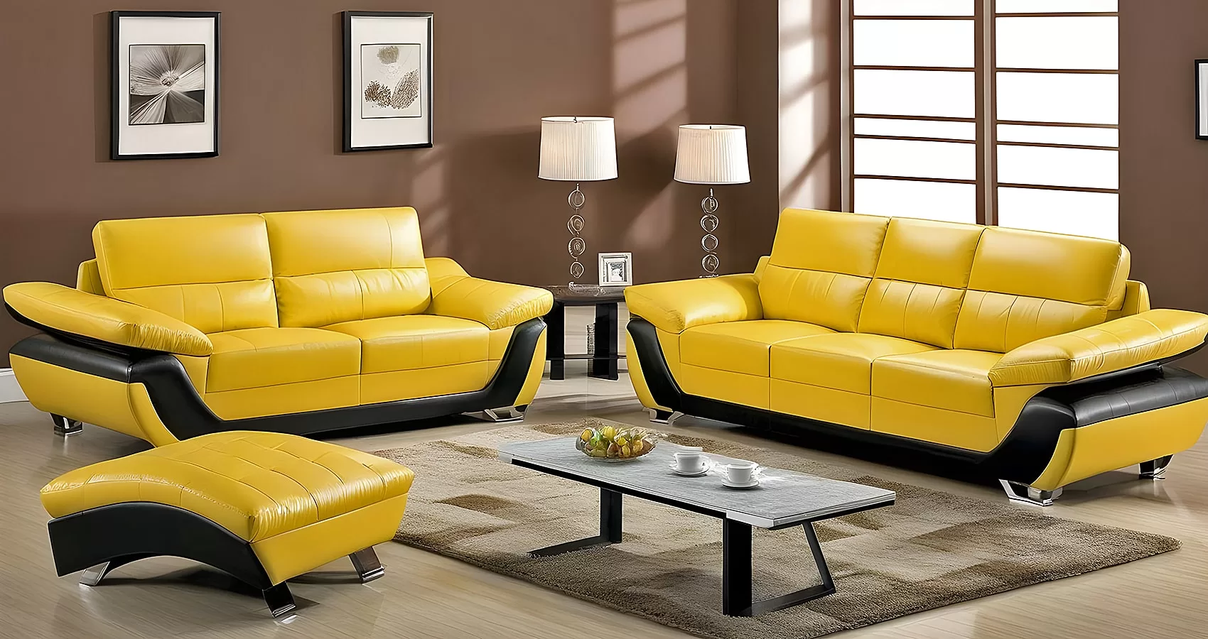 Leather Yellow Sofa | Leather Yellow Couch: A Stylish and Vibrant Addition to Your Home