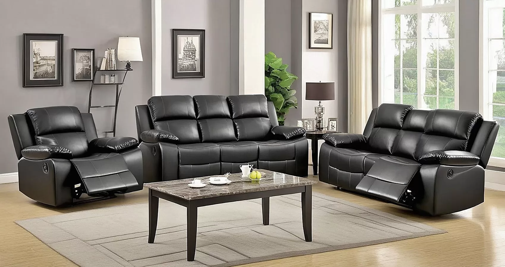 Black Sofa Recliner | Black Couch Recliner