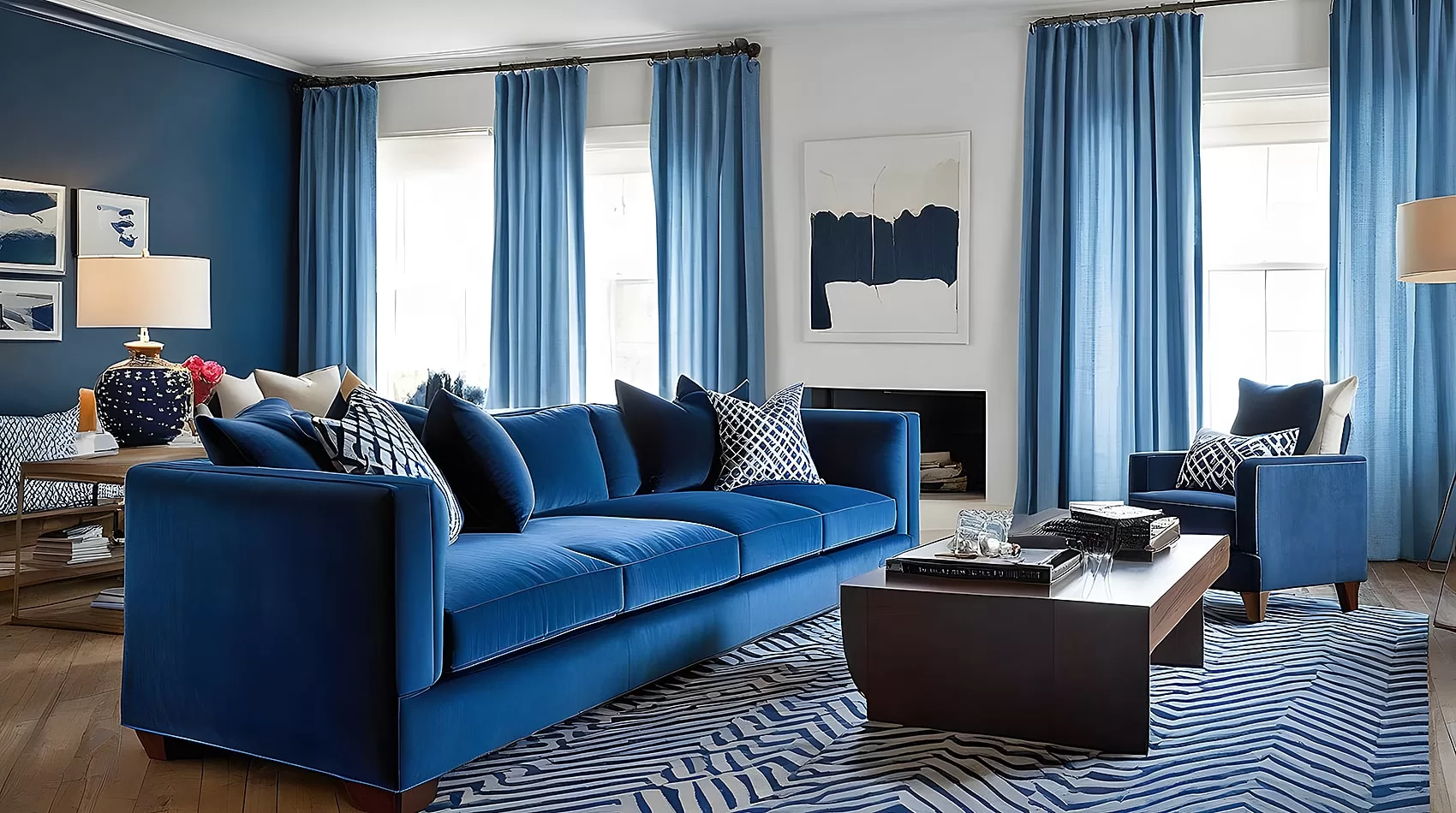 Sofa Living Room | Living Room Ideas Blue Sofa | Blue Couch in Living Room | Blue Couch Decor Ideas | Blue Couch for Living Room