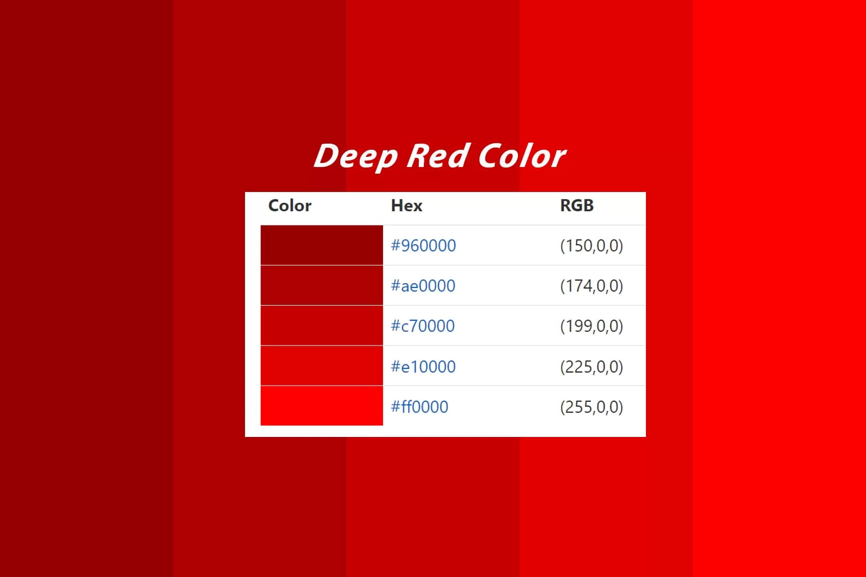 Deep Red Color