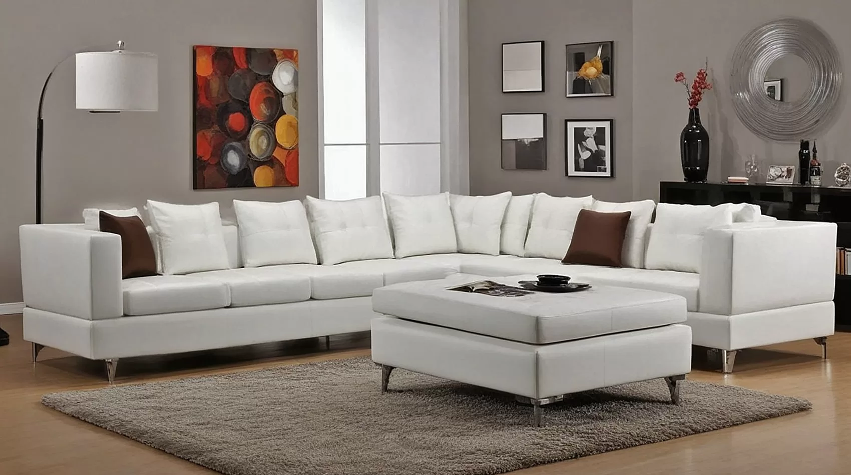 L Shaped White Couch | L Shaped White Sofa