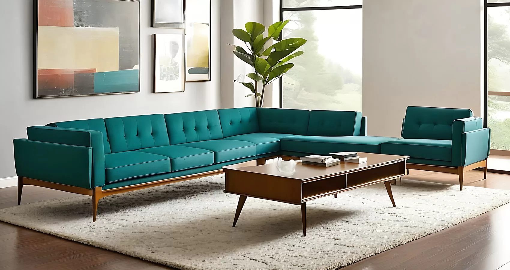 Mid-Century Modern Sofa Set