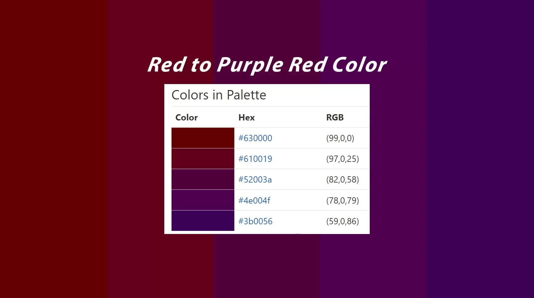 Purple Red Color