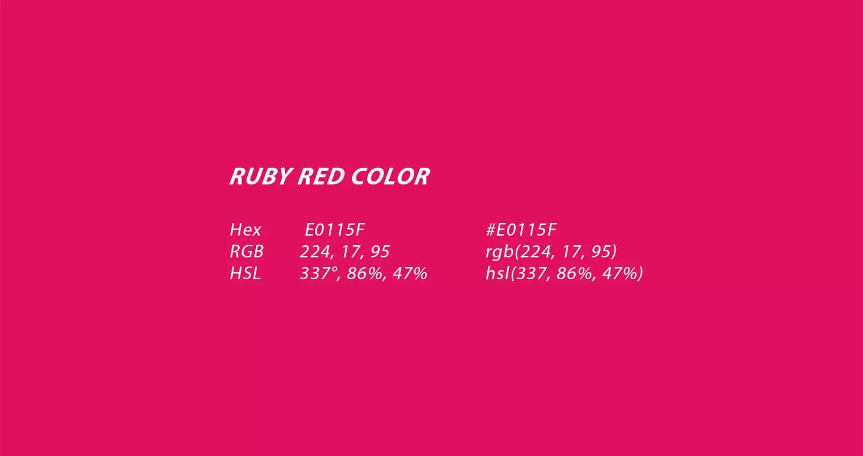 Ruby Red Color