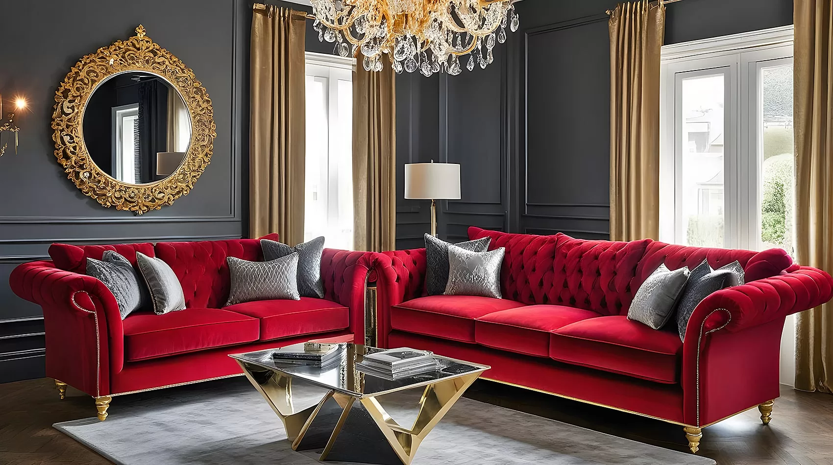 Red Couch | Red Sofa | Red Sofa Set