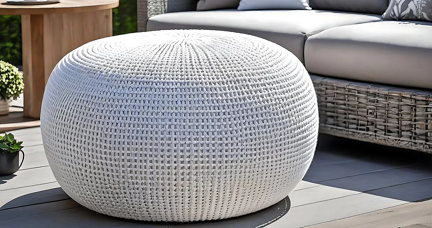 White Pouf | White Pouf Ottoman