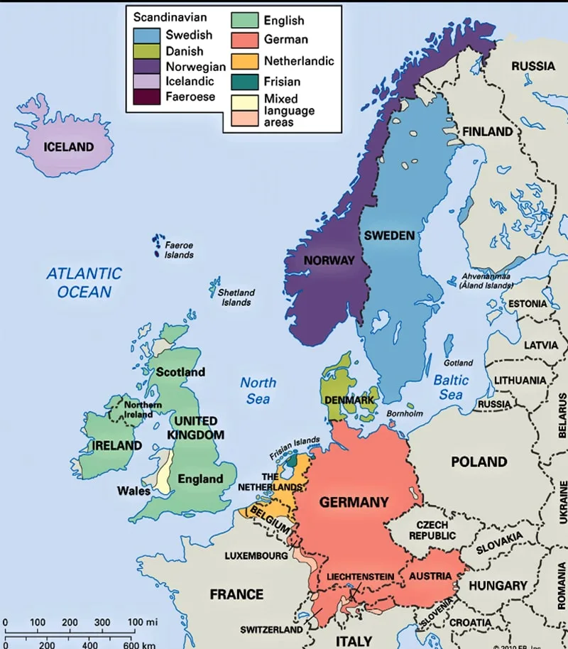 Map of Scandinavian Nations , Scandinavian Countries Map