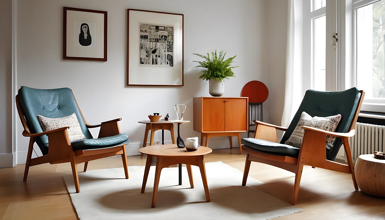 Vintage Scandinavian-Lounge Chairs 